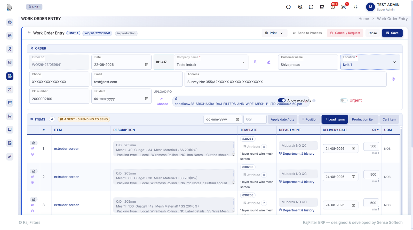 Filter manufacturer moves from WebForms to a modern ERP